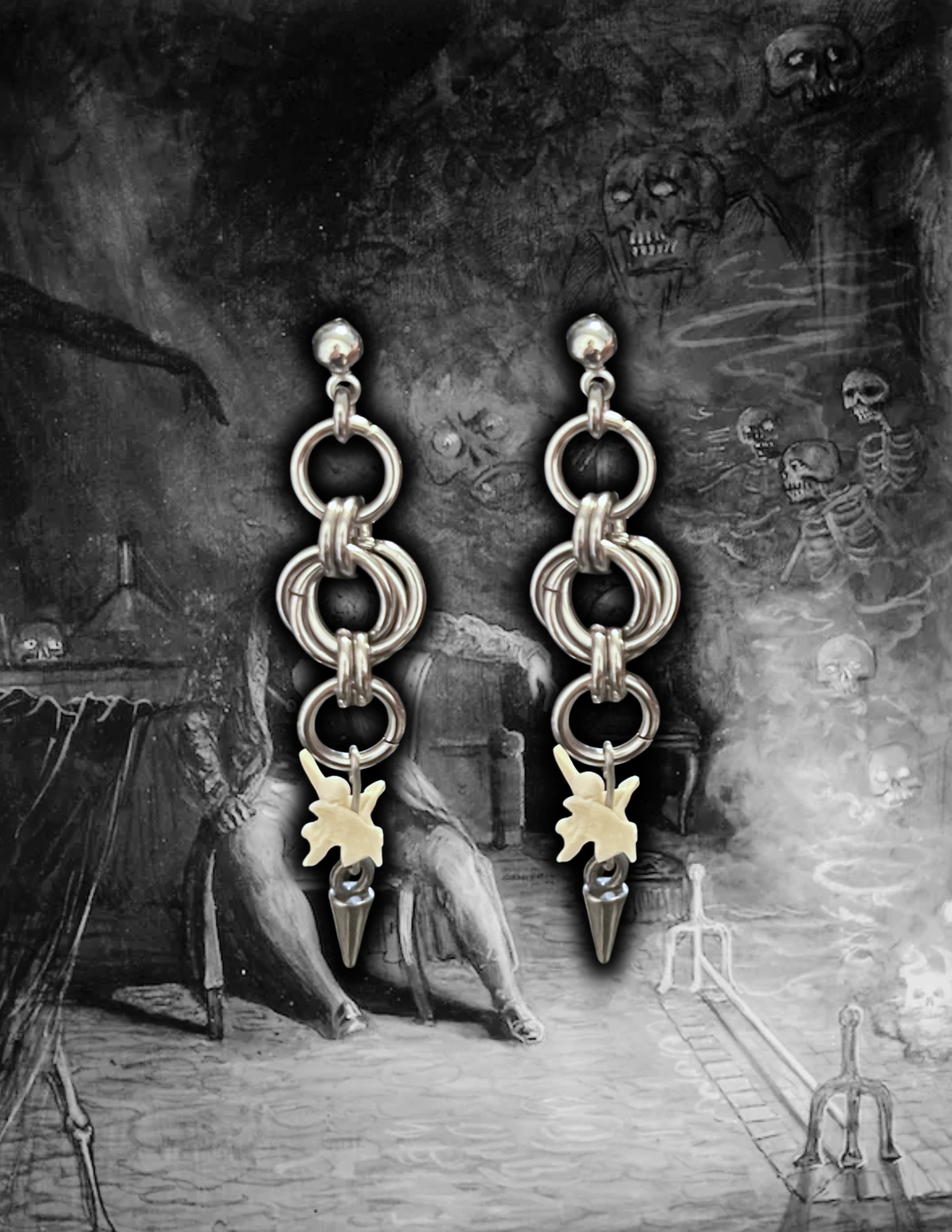Mobius Bone Earrings