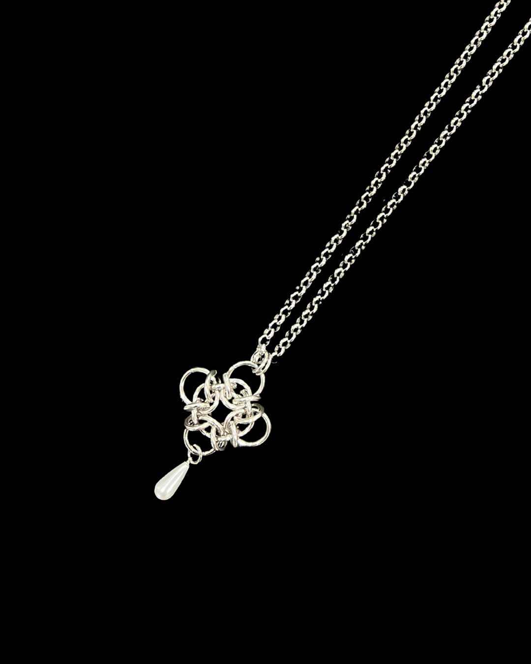 Armoured Rose Pendant Necklace