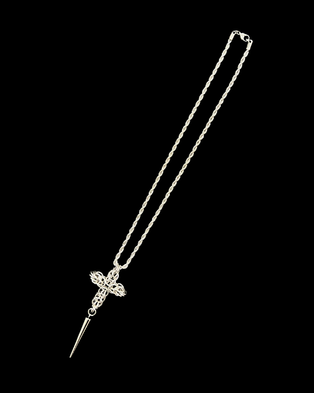 Spiked Cross Pendant Necklace